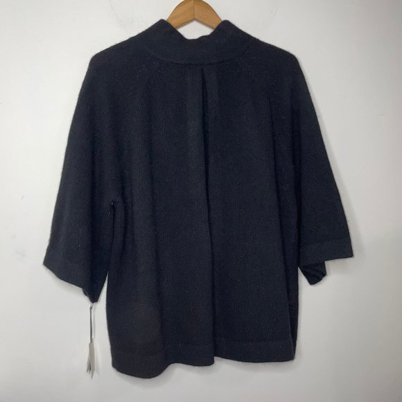 Sarah Spencer Women's Size 2X Knit Cardigan Black Two Buttons 3/4 Sleeves - Picture 14 of 15